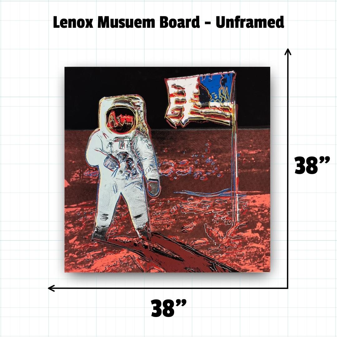 ANDY WARHOL"Moonwalk"- Coral/brick red/white Trial Screenprint- Unsigned Proof- Diamond Dust-Museum Quality-38x38" Beautiful!