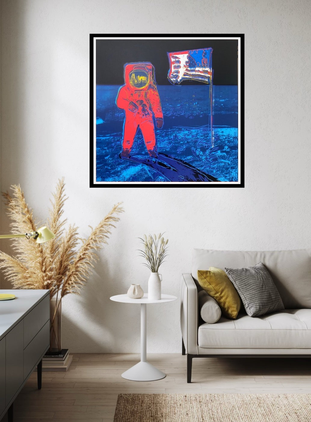 ANDY WARHOL"Moonwalk" #405 -Royal Blue Trial Layered Silkscreen- Unsigned Proof- Museum Quality- 38x38" Pop Art Masterpiece
