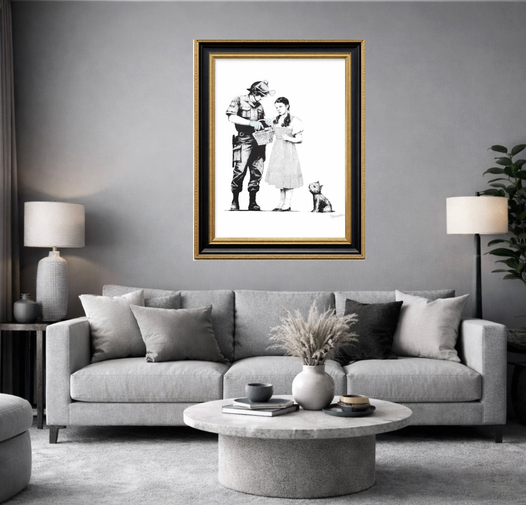 BANKSY "Stop and Search"-Screenprint- Signed-Wizard of Oz-Urban Street Art- Graffiti | Iconic Street Art