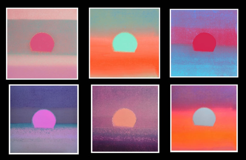 ANDY WARHOL-6 Piece Pkg: "Sunset" Screenprints-Multicolor-You Choose 6-SAVE BIG!
