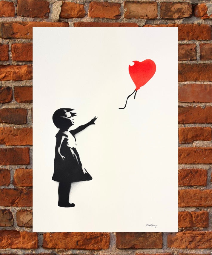 BANKSY- "Girl With Balloon"- Signed Original Spray Painting - Iconic Grafitti Street Art- Stunning piece | Iconic Street Art