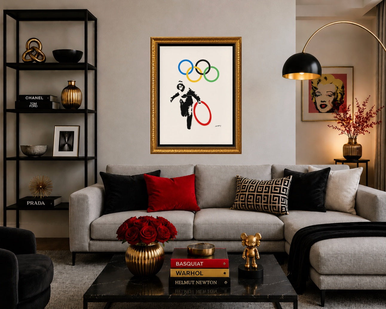 Banksy Olympic Looter | Original Spray Painting Wall Art