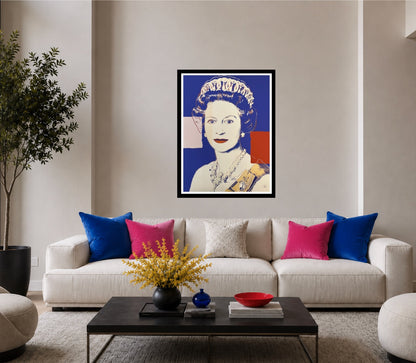 ANDY WARHOL “Queen Elizabeth"# 337– Blue Trial Proof -Screenprint- Diam.Dust-Museum Quality-Full Sized On Sale! | Pop Art