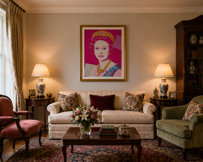 ANDY WARHOL “Queen Elizabeth" # 336–Pink Trial Proof -Screenprint- Diamond Dust-Museum Quality-Full Sized | Pop Art