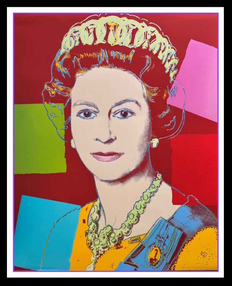 ANDY WARHOL-4 Piece Pkg: “Queen Elizabeth" Screenprints #334-337- Proof Edition with Diamond Dust-Top Quality- Shipped Flat- Beautiful