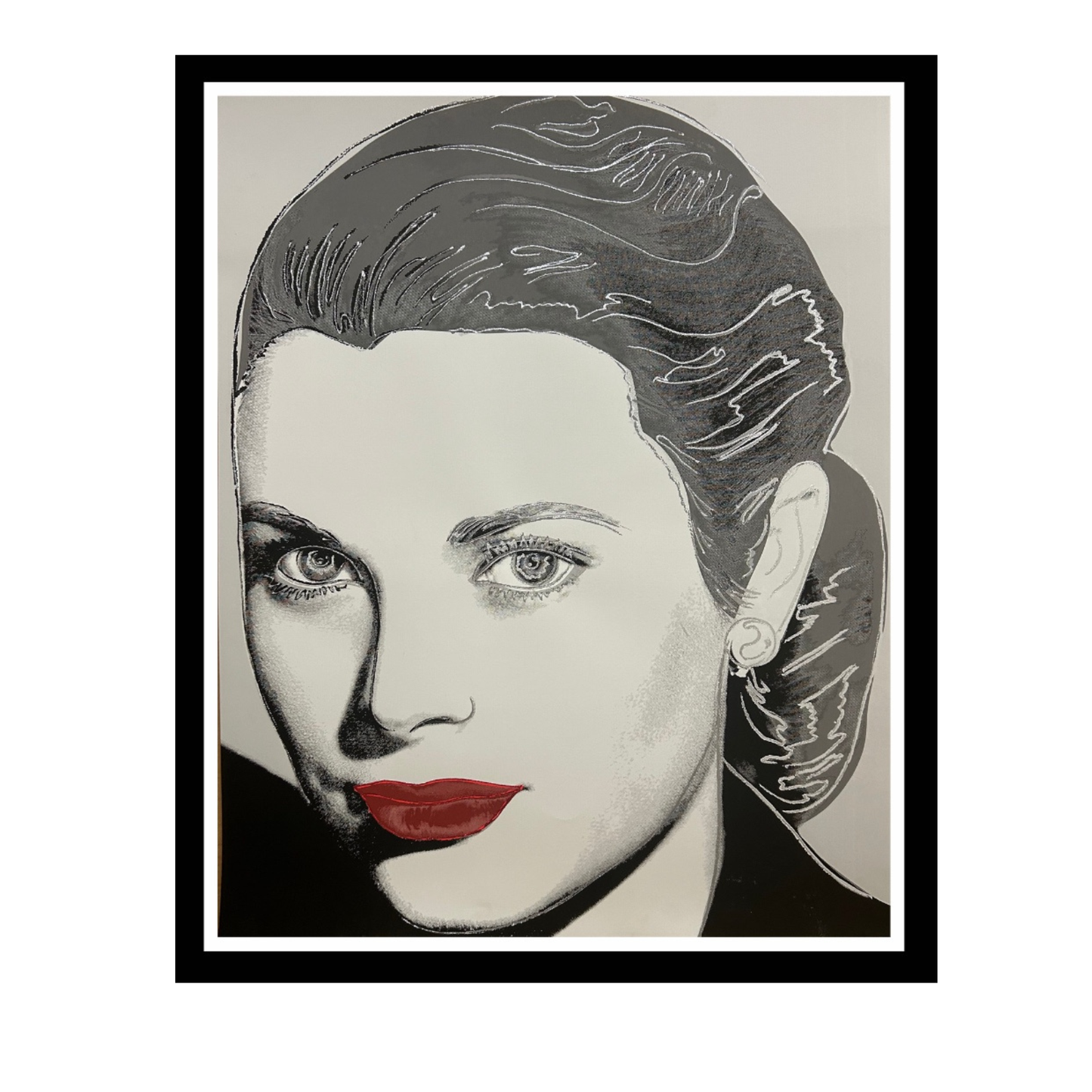 ANDY WARHOL "Grace Kelly"- GreyTrial Screenprint- Diamond Dust- Proof Edition- Superb Quality- Unsigned -40x 32" Wall Decor
