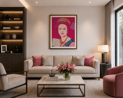 ANDY WARHOL “Queen Elizabeth" # 336–Pink Trial Proof -Screenprint- Diamond Dust-Museum Quality-Full Sized | Pop Art