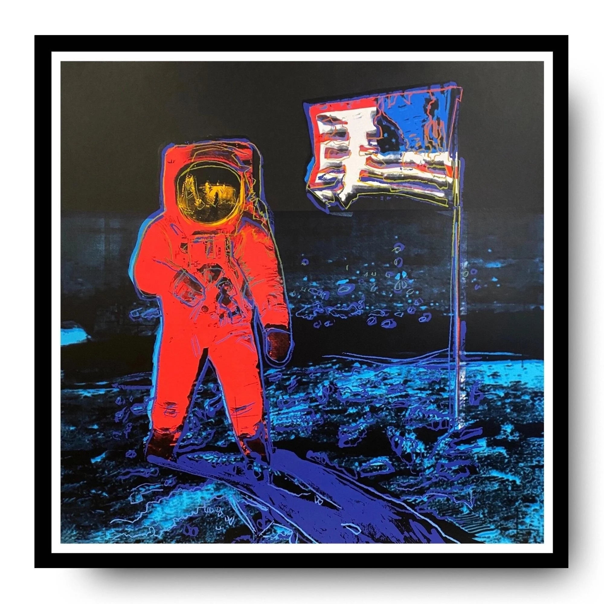 ANDY WARHOL- MOONWALK FS #405 - SILKSCREEN Dark Blue Trial