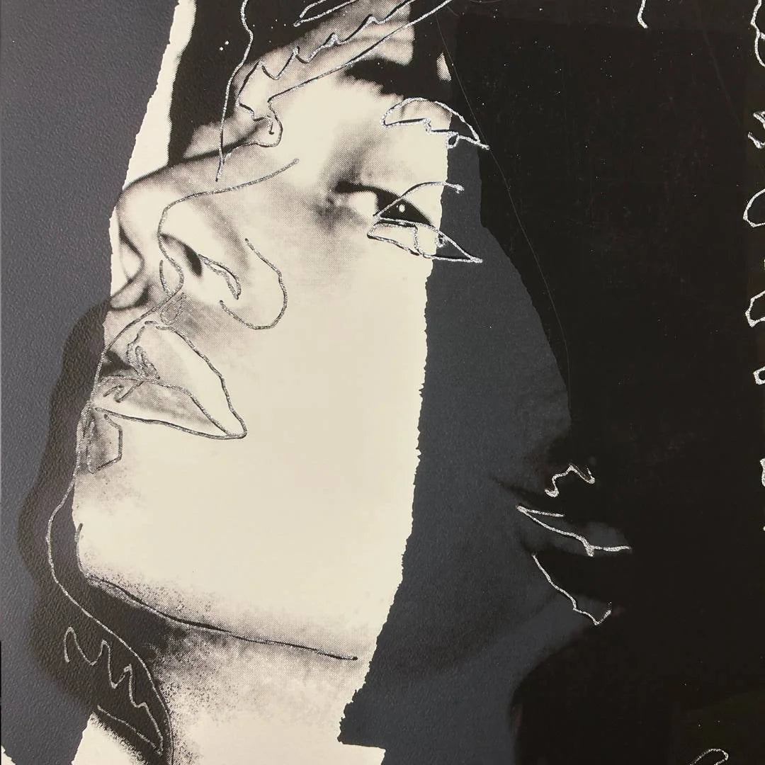 Black and white abstract art with geometric shapes and lines