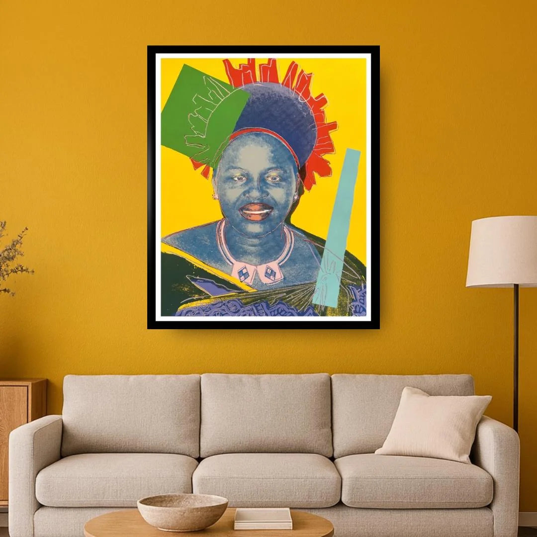 ANDY WARHOL “Queen Natombi Twala"-Screenprint Proof-Yellow- Diamond Dust-Museum Quality-Full Sized On Sale! | Pop Art