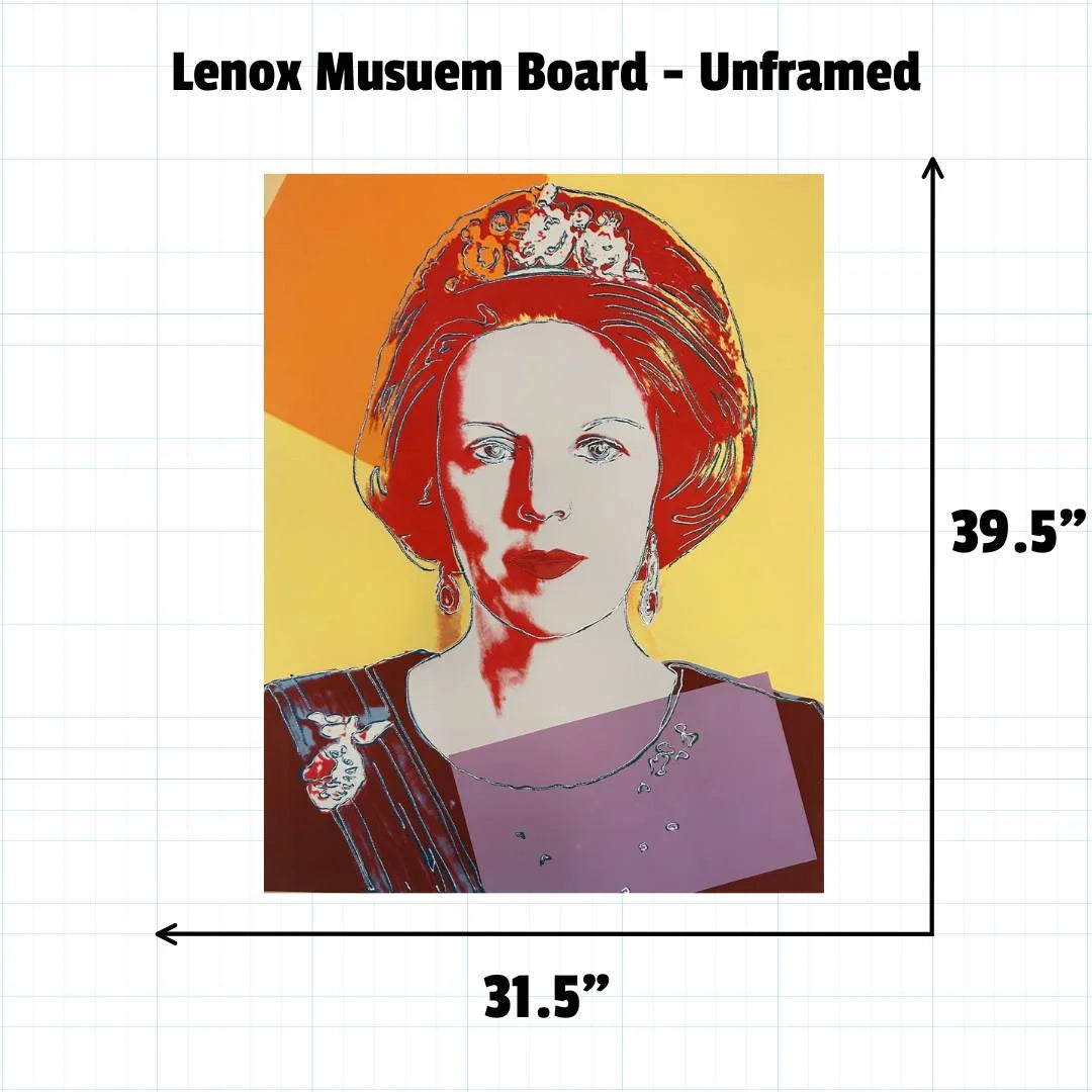 ANDY WARHOL “Queen Beatrix Netherlands" #341– Trial Proof Yellow Orange Measurements. 39.5 inched height by 31.5 inches width unframed.