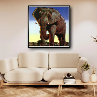 ANDY WARHOL– “African Elephant"- Trial Silkscreen Proof– Endangered Species-Museum Quality 38 X 38" Wall Art