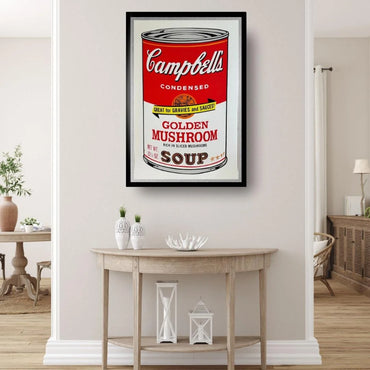 ANDY WARHOL- "Campbell Soup" Golden Mushroom" - Unsigned Proof-Museum Quality- Full sized 23x35" Wall Decor