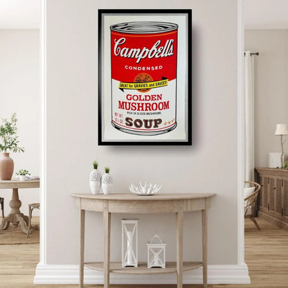 ANDY WARHOL- "Campbell Soup" Golden Mushroom" - Unsigned Proof-Museum Quality- Full sized 23x35" Wall Decor