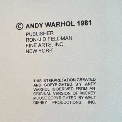Copyright notice for Andy Warhol artwork with text about publisher and copyright details.