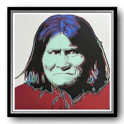 ANDY WARHOL– “Geronimo"- Multicolor Trial Screenprint- Cowboys and Indians- Unsigned Proof- Museum Quality 36x36" Wall Art