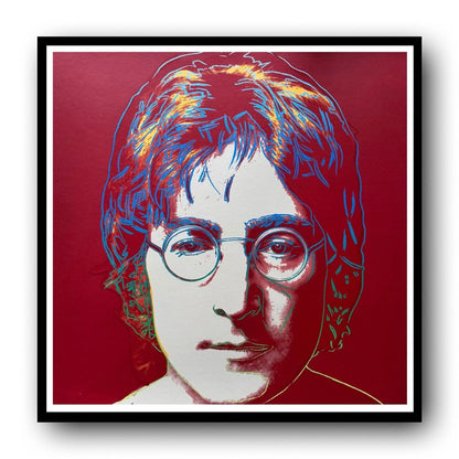 ANDY WARHOL- "John LENNON" - Silkscreen (Screenprint)-Museum Board