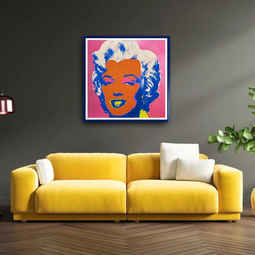 ANDY WARHOL– "Marilyn Monroe" #22 Trial Proof Screenprint- Full Diamond Dust Bkgrd- Unsigned Pop Wall Art-36X36"