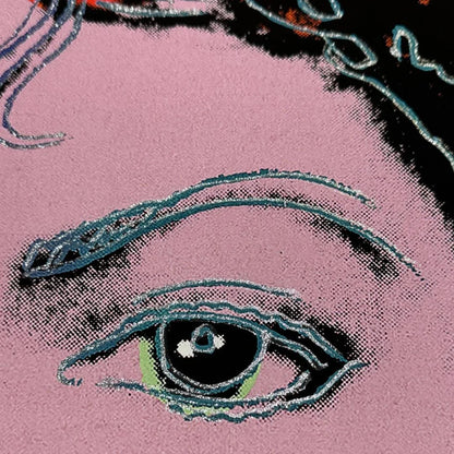 ANDY WARHOL “MICHAEL JACKSON”- Trial Screenprint- Red Background -Diamond Dust- 40x34"