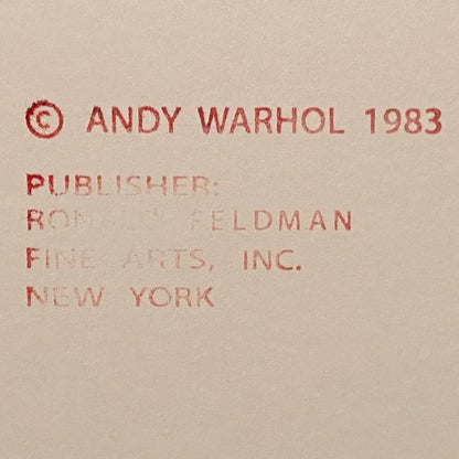 ANDY WARHOL “Tree Frog" Silkscreen Proof–Endangered Species- Museum Quality 38 X 38"Wall Art