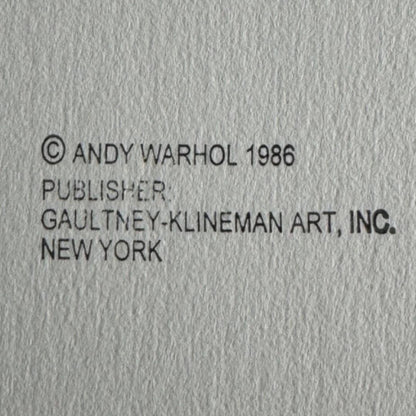 ANDY WARHOL– “Indian Shield"- Blue Trial Screenprint- Cowboys and Indians- Unsigned Proof- Museum Quality 36x36" Wall Art