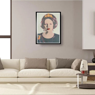 ANDY WARHOL “Queen Beatrix Netherlands" #339–Grey Trial Proof- Screenprint-Diamond Dust-Museum Quality- Full Sized Wall Art