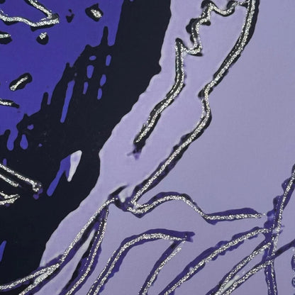 ANDY WARHOL "Superman" FS # 260- Purple Trial Screenprint Proof-Myths- Museum Board- Diamond Dust- 38 x 38" Wall Art