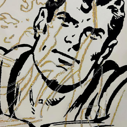 Diamond Dust application on Andy Warhol's Superman White Trial.