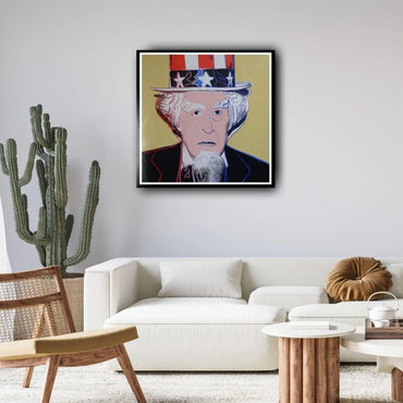 ANDY WARHOL "Uncle Sam" FS # 259- Silkscreen Proof-Myths- Museum Board- Diamond Dust- 38 x 38" Wall Art