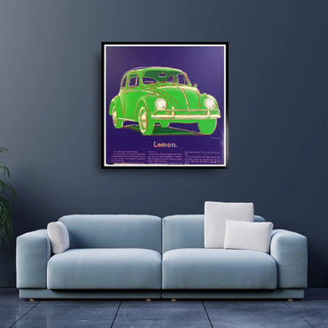 ANDY WARHOL "Volkswagen" Silkscreen Proof-Museum Quality- Ads Suite -38x38" Wall Art