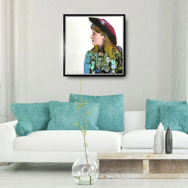 Andy WARHOL “ANNIE OAKLEY” - Trial Screenprint - Cowboys Indians Series - Museum Board - 36x36" Wall Art