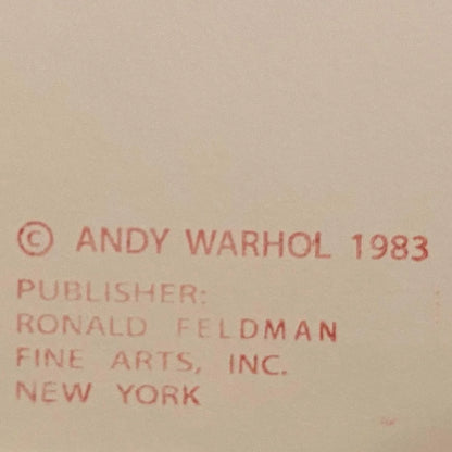 ANDY WARHOL “Ram" Silkscreen Proof– Endangered Species-Museum Quality- 38 X 38" Animal Wall Art