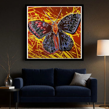 ANDY WARHOL “Silverspot"(Butterfly) Trial Silkscreen – Endangered Species Proof- Museum Quality 38 X 38"Wall Art