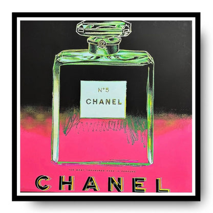 ANDY WARHOL – "Chanel"- Pink/Green Trial Proof Screenprint- Diamond Dust-Ads Suite -38x38" Wall Art