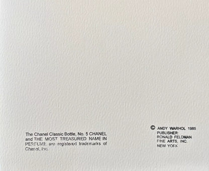 ANDY WARHOL – "Chanel"- Royal Blue/Orange Trial Proof Screenprint- Diamond Dust-Ads Suite -38x38"