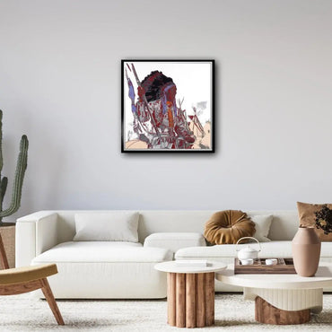 ANDY WARHOL– “War Bonnet"- Trial Screenprint- Cowboys and Indians- Unsigned Proof- Museum Quality 36x36" Wall Art