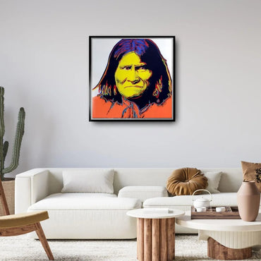 ANDY WARHOL– “Geronimo"- Silkscreen- Cowboys and Indians- Unsigned Proof- Museum Quality 36x36" Wall Art