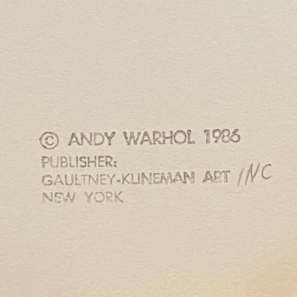 ANDY WARHOL– “Geronimo"- Silkscreen- Cowboys and Indians- Unsigned Proof- Museum Quality 36x36" Wall Art