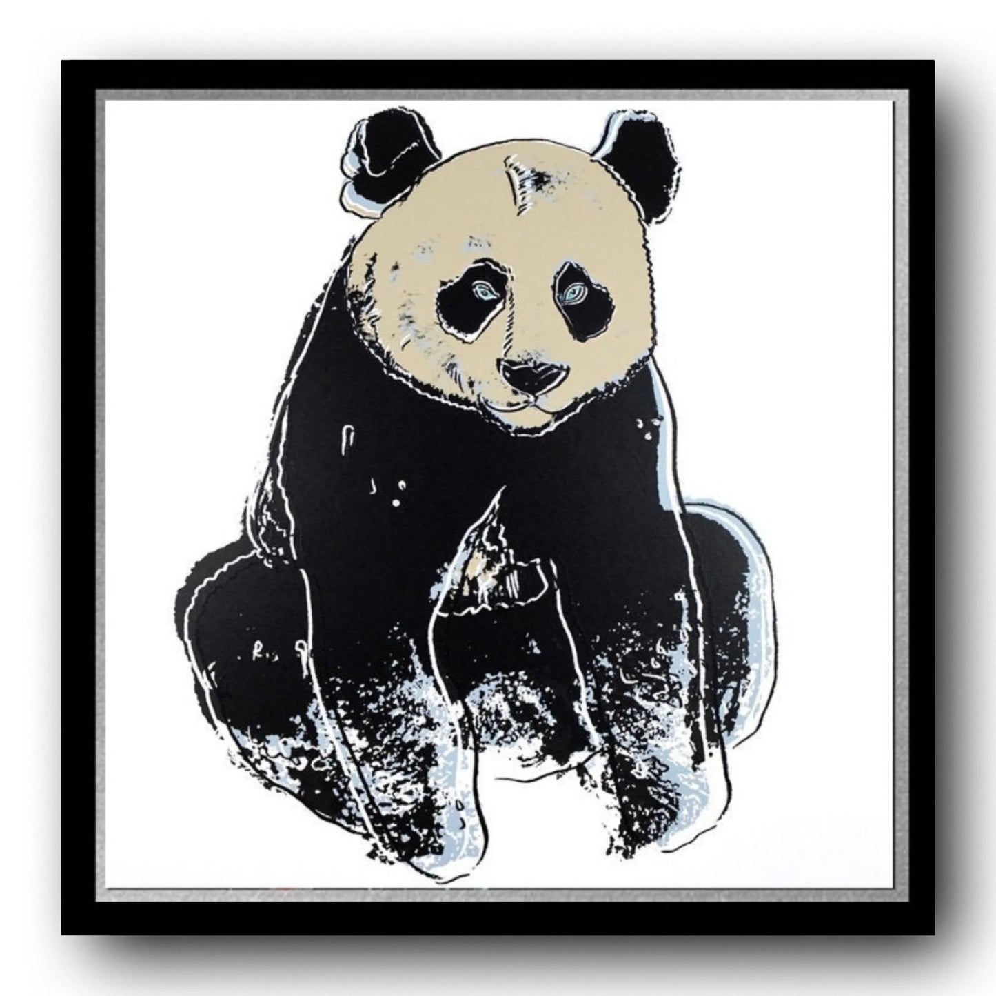 ANDY WARHOL “Giant Panda" Silkscreen Trial Proof– Endangered Species-Museum Quality- 38 X 38" Animal Wall Art