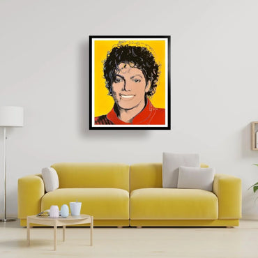 Andy WARHOL “MICHAEL JACKSON” - Yellow Trial Screenprint - Diamond Dust - 40x34" Wall Art