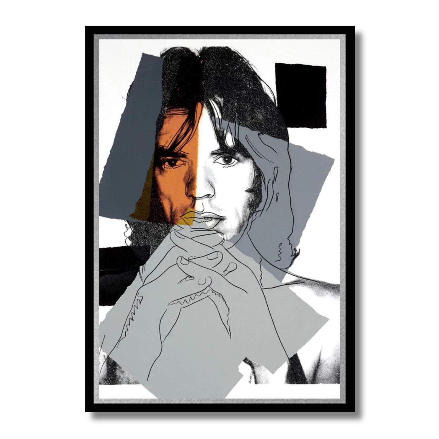ANDY WARHOL "Mick Jagger"(#147) Layered Silkscreen -Proof Edition- Top Quality-Unsigned- 43 1/2 x 29" | Pop Art | Museum Quality