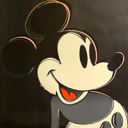 ANDY WARHOL "Mickey Mouse" FS # 265- Silkscreen-Myths- Museum Board- Diamond Dust- 38 x 38" Wall Art