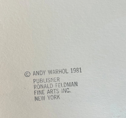 ANDY WARHOL "Star" FS # 260 Garbo Beige Faced Trial Proof- Myths Screenprint- Museum Quality- Diamond Dust- 38 x 38" Wall Art