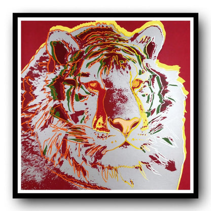 Andy Warhol “Siberian Tiger" (F&S II # 297) - Silkscreen - Red TRIAL PROOF - Wall Art Decor - 38x38"