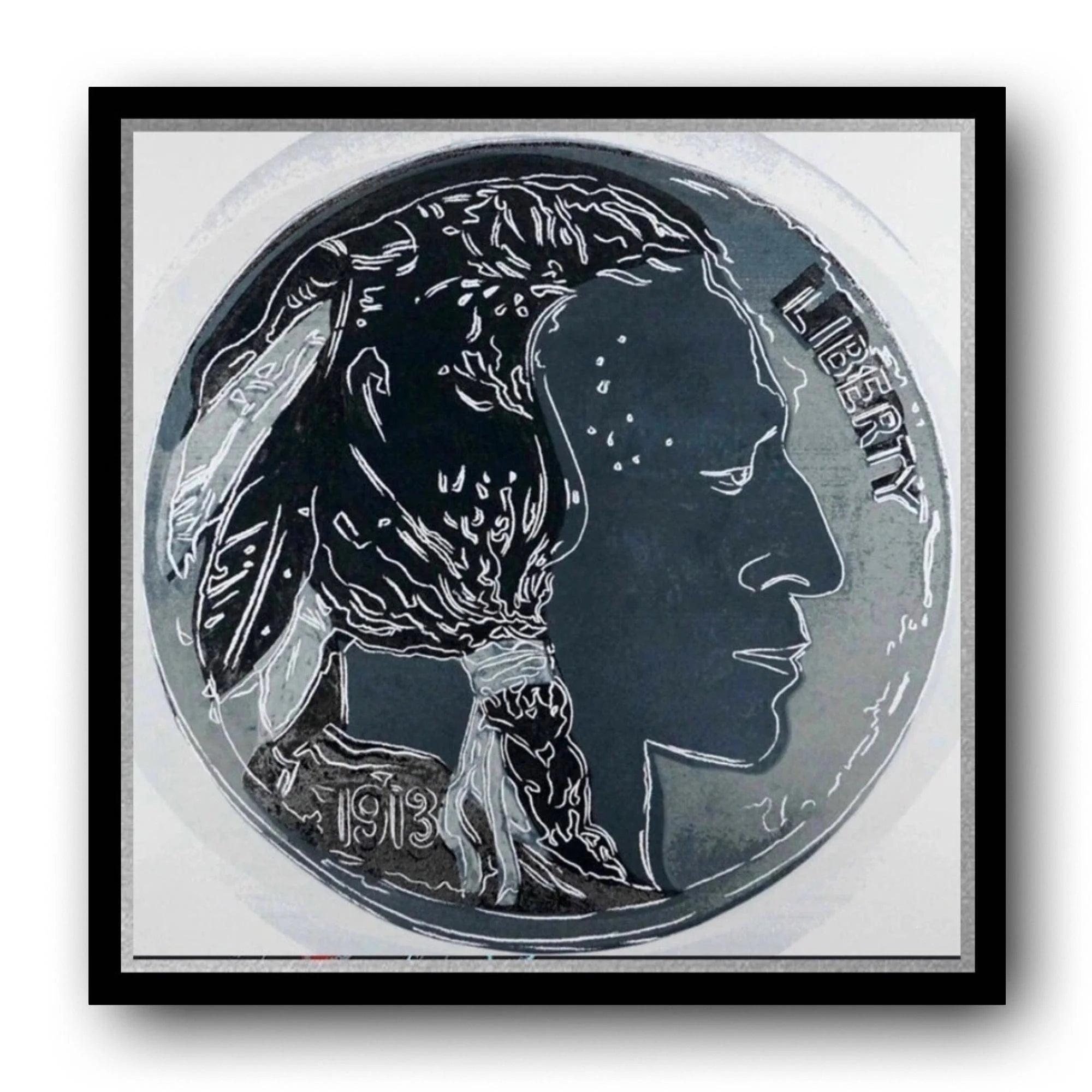 Andy Warhol Silkscreen - Indian Head Nickel FS# 385