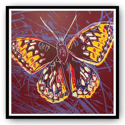 ANDY WARHOL “Silverspot"(Butterfly)Silkscreen Proof– Endangered Species- Museum Quality 38 X 38"Wall Art