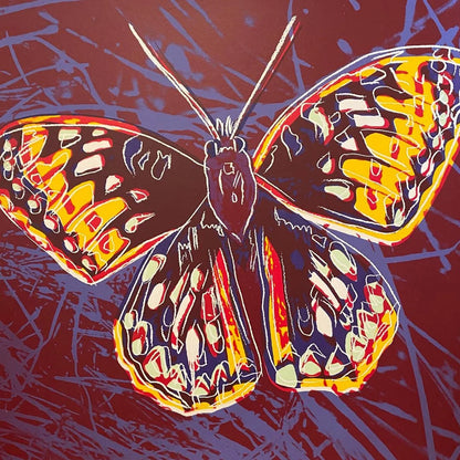 ANDY WARHOL “Silverspot"(Butterfly)Silkscreen Proof– Endangered Species- Museum Quality 38 X 38"Wall Art