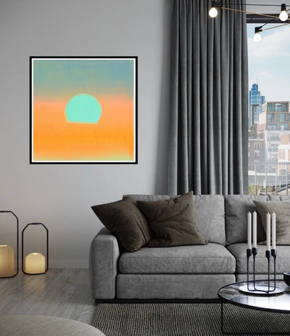 ANDY WARHOL– “Sunset" #17 Unique Screenprint- Unsigned Proof Edition-Museum Quality 34x34" Wall Art