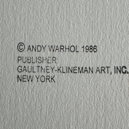 ANDY WARHOL– “War Bonnet"- Trial Screenprint- Cowboys and Indians- Unsigned Proof- Museum Quality 36x36" Wall Art