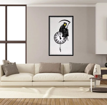 BANKSY -"GRIN REEPER" -Screenprint- Hand Signed - 17 5/8 x 27 5/8" Shipped Flat
